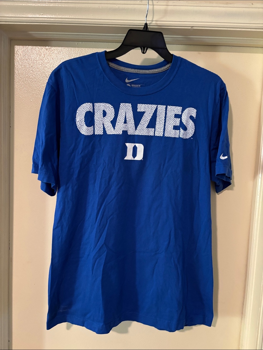 Nike Men’s Duke 'CRAZIES' Graphic Short Sleeve Tee in Royal Blue XL